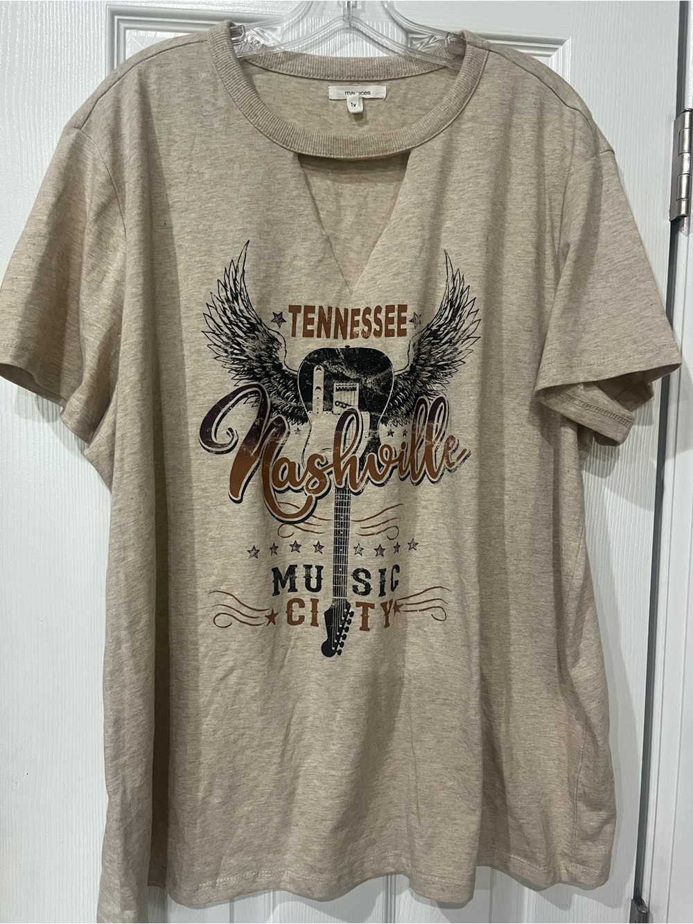 Maurices Beige Nashville Music City Graphic Tee
